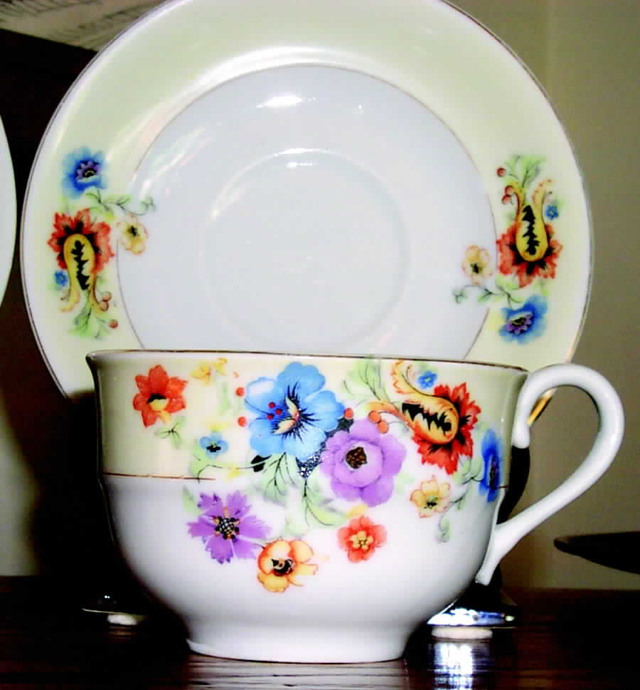 MEJ38 Flat Cup & Saucer Set by Meijyo (Japan)-1