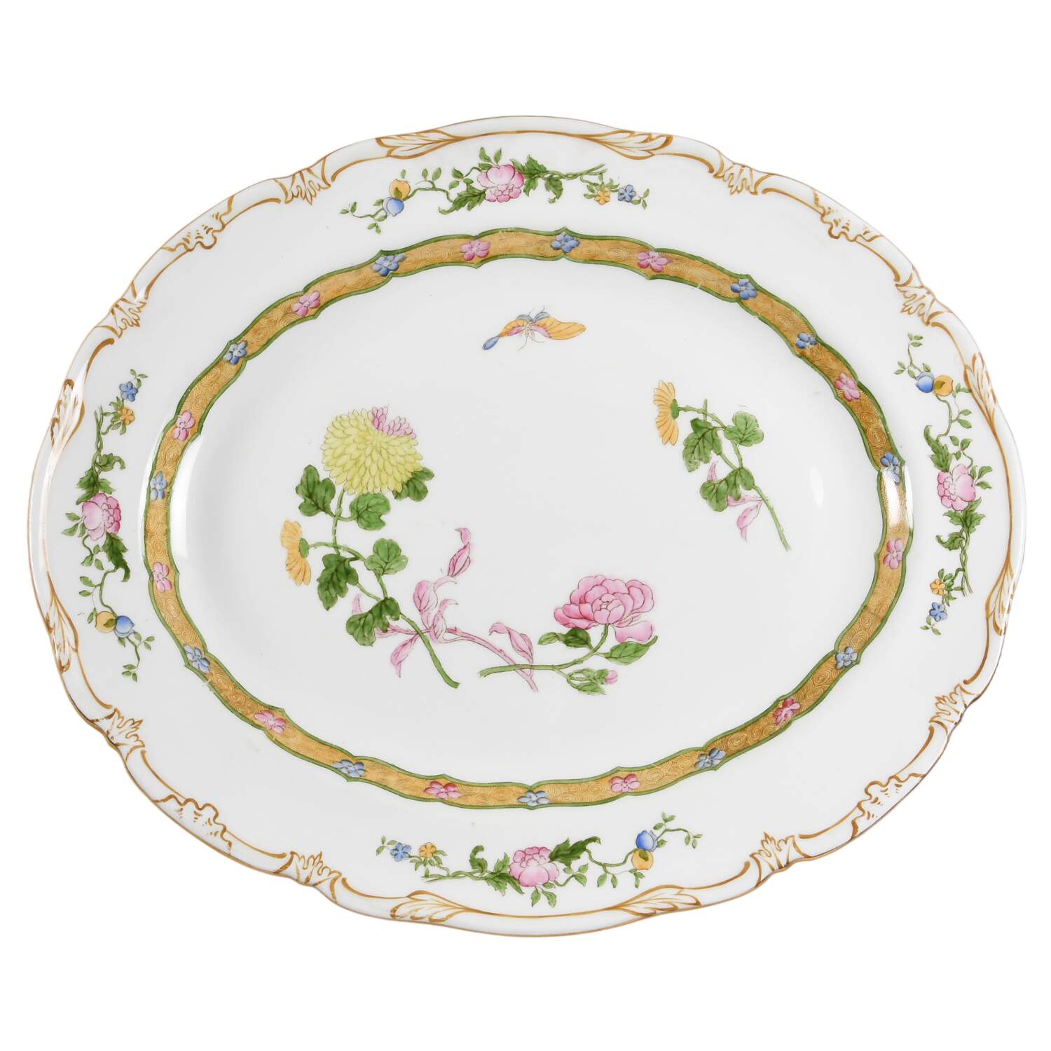 19690 17" Oval Serving Platter by George Jones & Sons-1