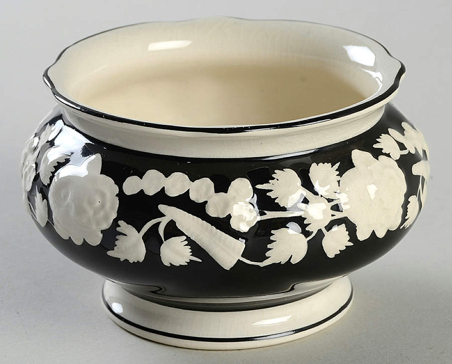 Rhapsody Black Open Sugar Bowl by George Jones & Sons-1