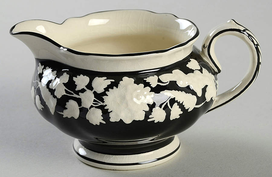Rhapsody Black Creamer by George Jones & Sons-1