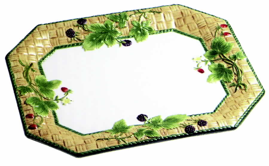 Wild Berries (Multicolor) 14" Rectangular Serving Platter by Jay Willfred-1