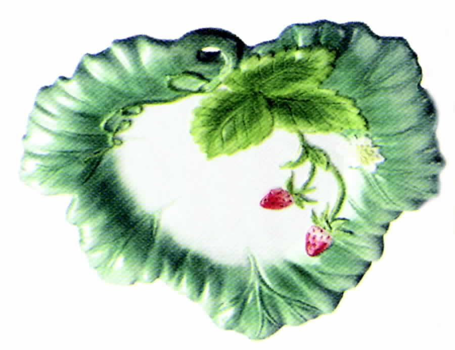 Wild Berries (Multicolor) Leaf Shaped Dish by Jay Willfred-1