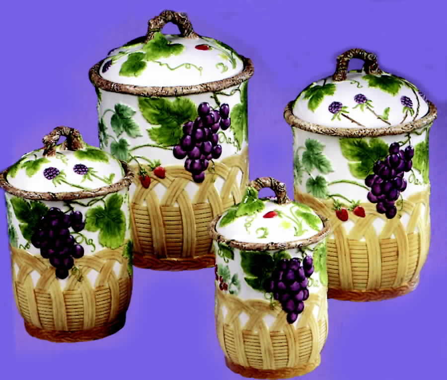 Wild Berries (Multicolor) Large Canister & Lid by Jay Willfred-1