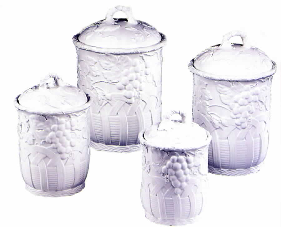 Wild Berries (White) Large Canister & Lid by Jay Willfred-1