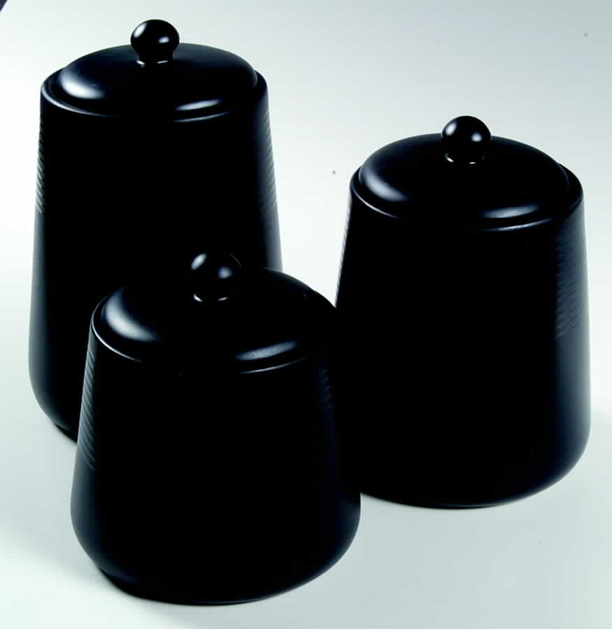 Colin Cowie Noir (Nero, Black) (3 Piece) Canister Set (Box Set) by JCPenney-1