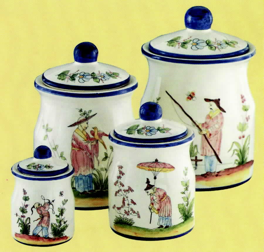 Chinoiserie (Multicolor) Large Canister & Lid by Jay Willfred-1