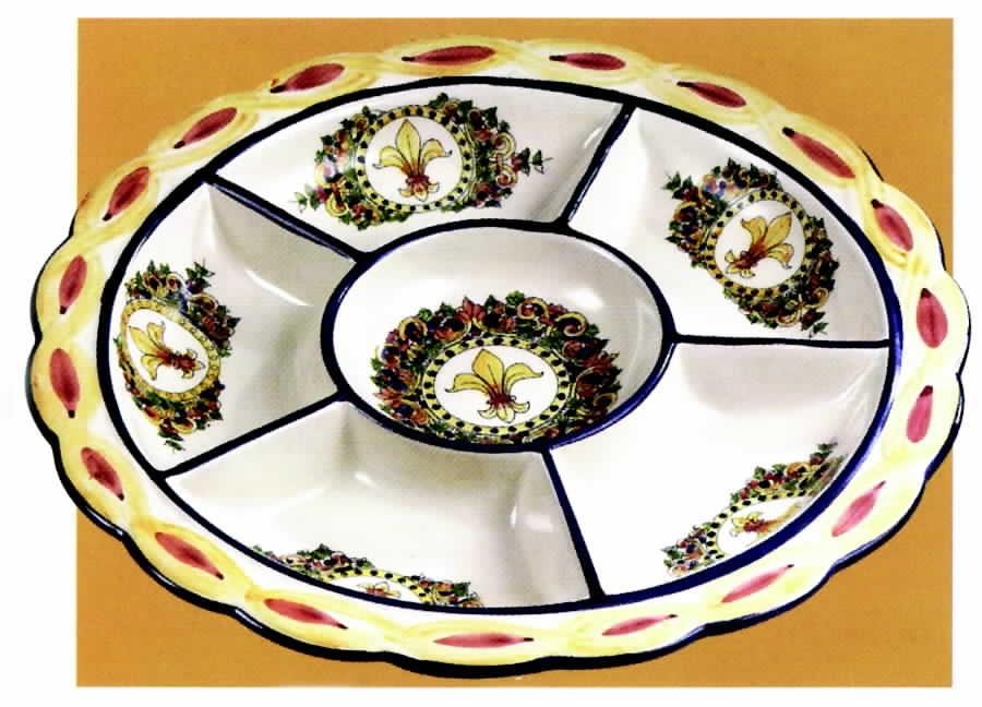 Fleur De Lis 6-Part Relish by Jay Willfred-1