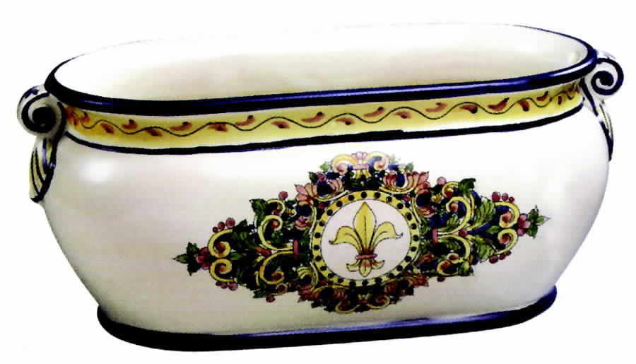 Fleur De Lis Large Planter by Jay Willfred-1