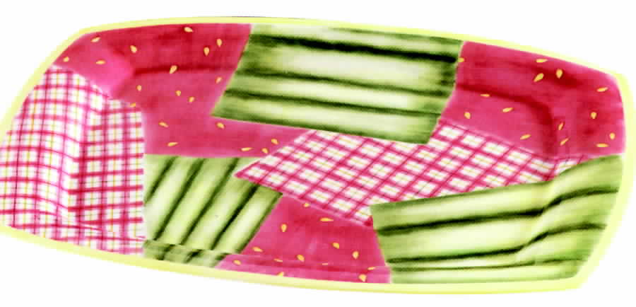 Watermelon Picnic 18" Rectangular Serving Platter by Jay Willfred-1