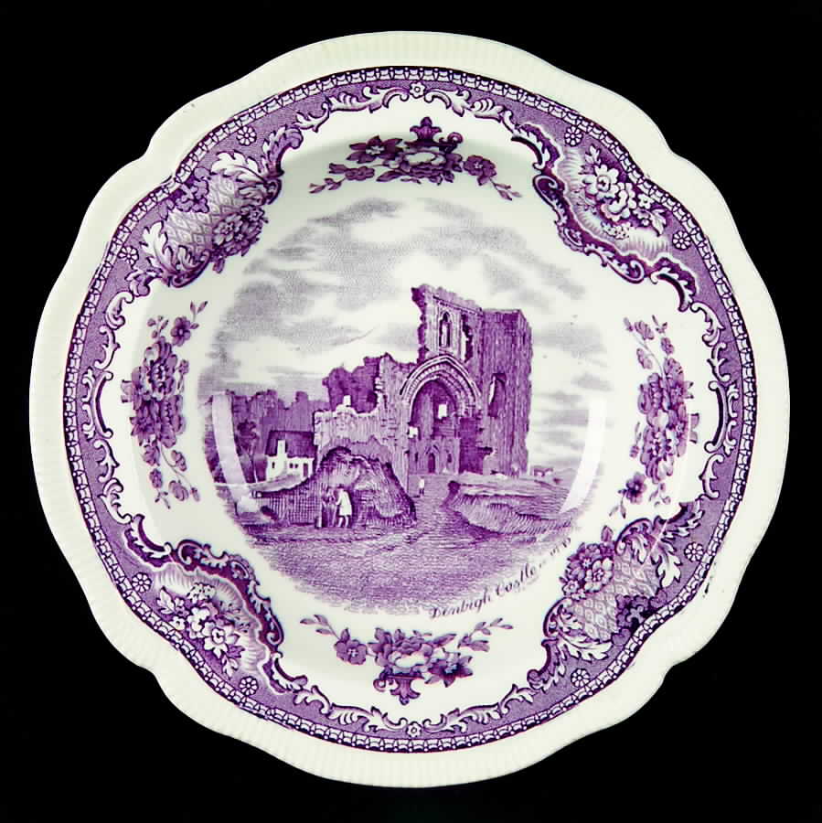 Old Britain Castles Lavender (Ribbed Edge) Rim Cereal Bowl by Johnson Brothers-1