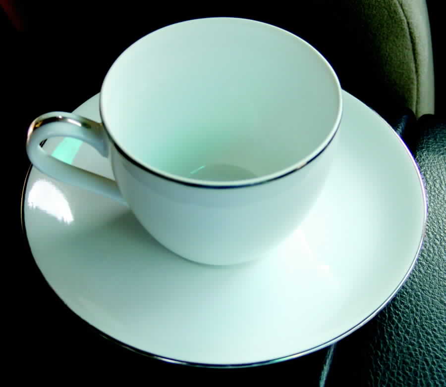 Strata Flat Cup & Saucer Set by Japan-1