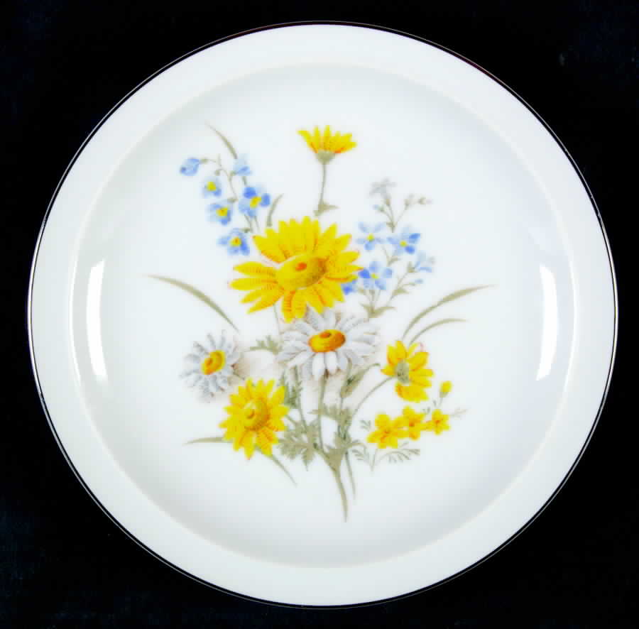 Marsh Marigold Salad Plate by Japan-1
