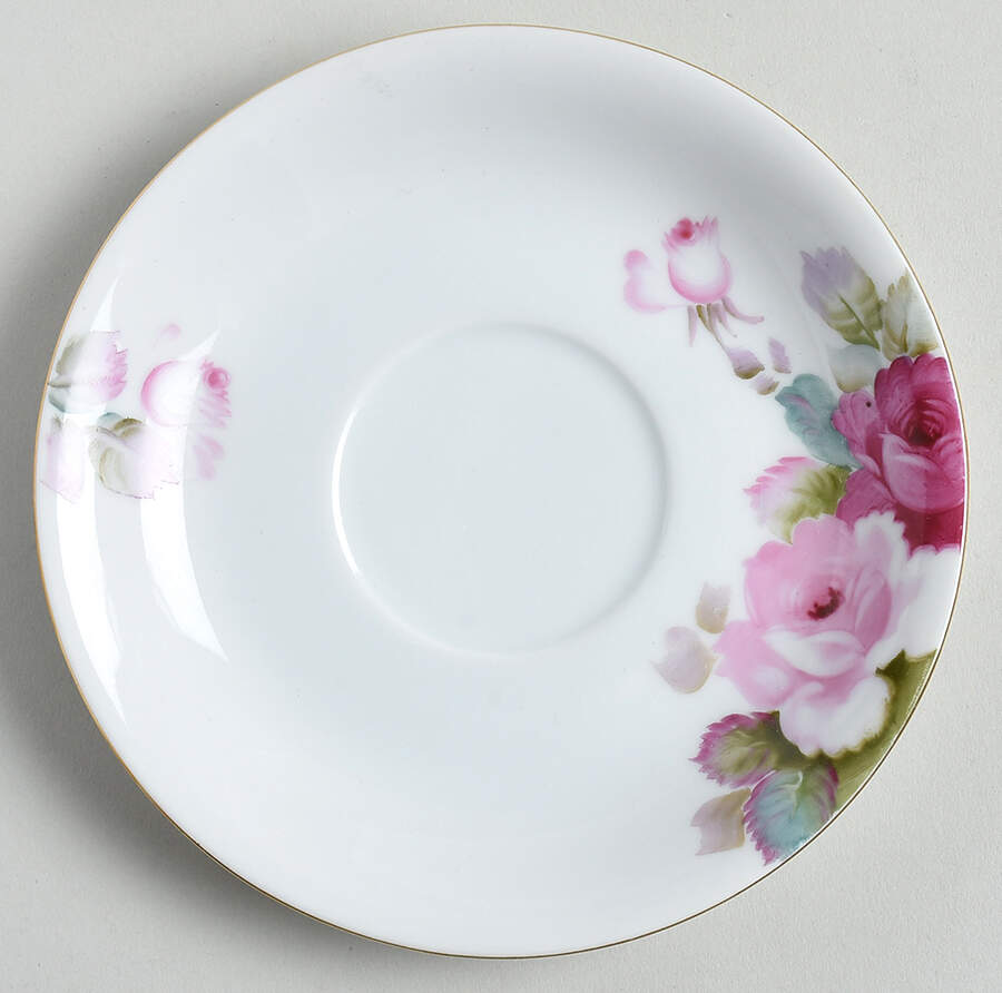 Pink Rose Saucer by Japan-1