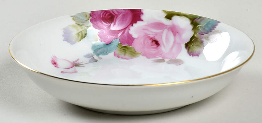 Pink Rose Fruit/Dessert (Sauce) Bowl by Japan-1