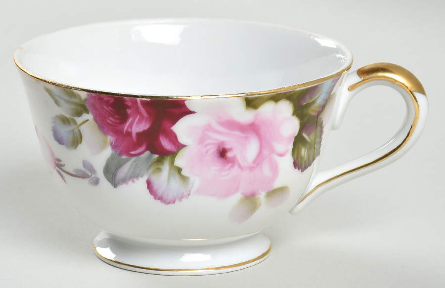 Pink Rose Footed Cup by Japan-1