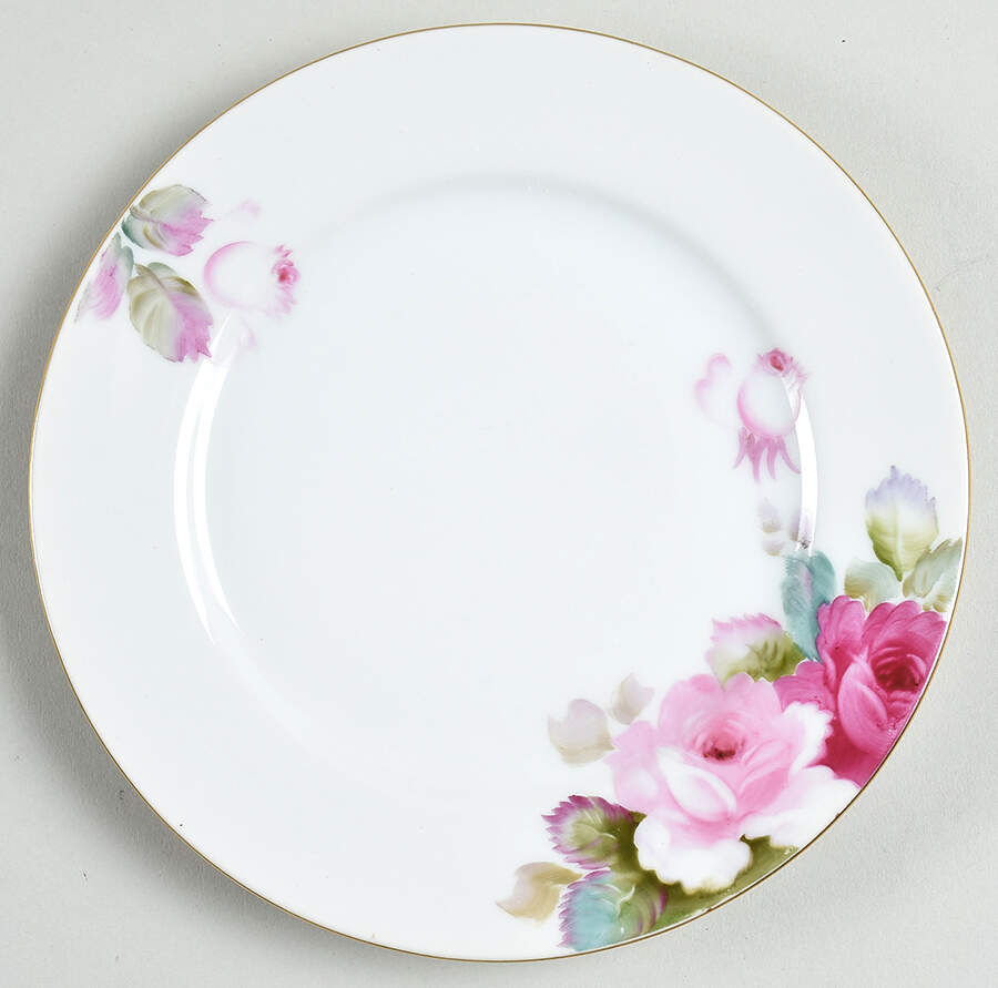 Pink Rose Bread & Butter Plate by Japan-1