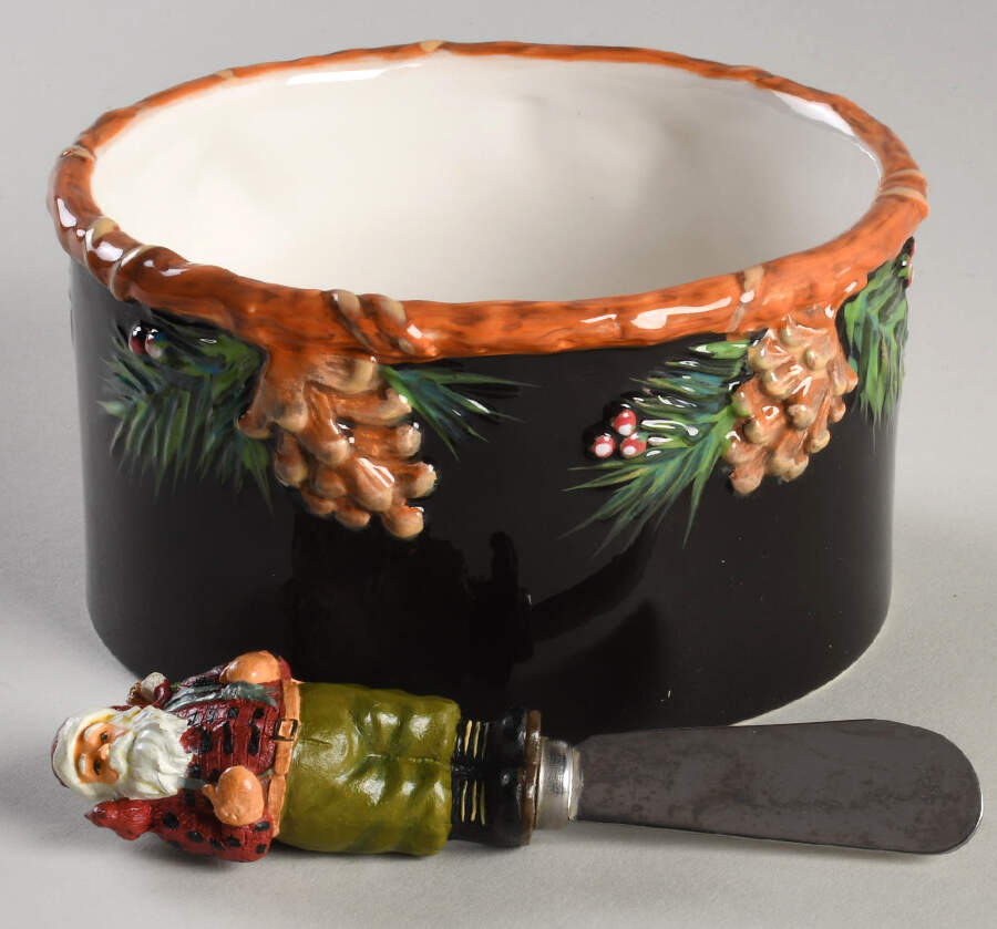 Woodland Santa Dip Bowl & Spreader Set by JCPenney-1