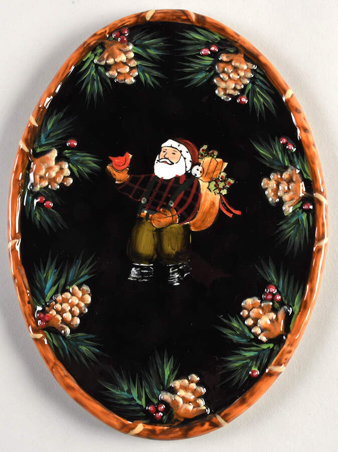 Woodland Santa 2 Piece Cheese Dish and Knife Set by JCPenney-1