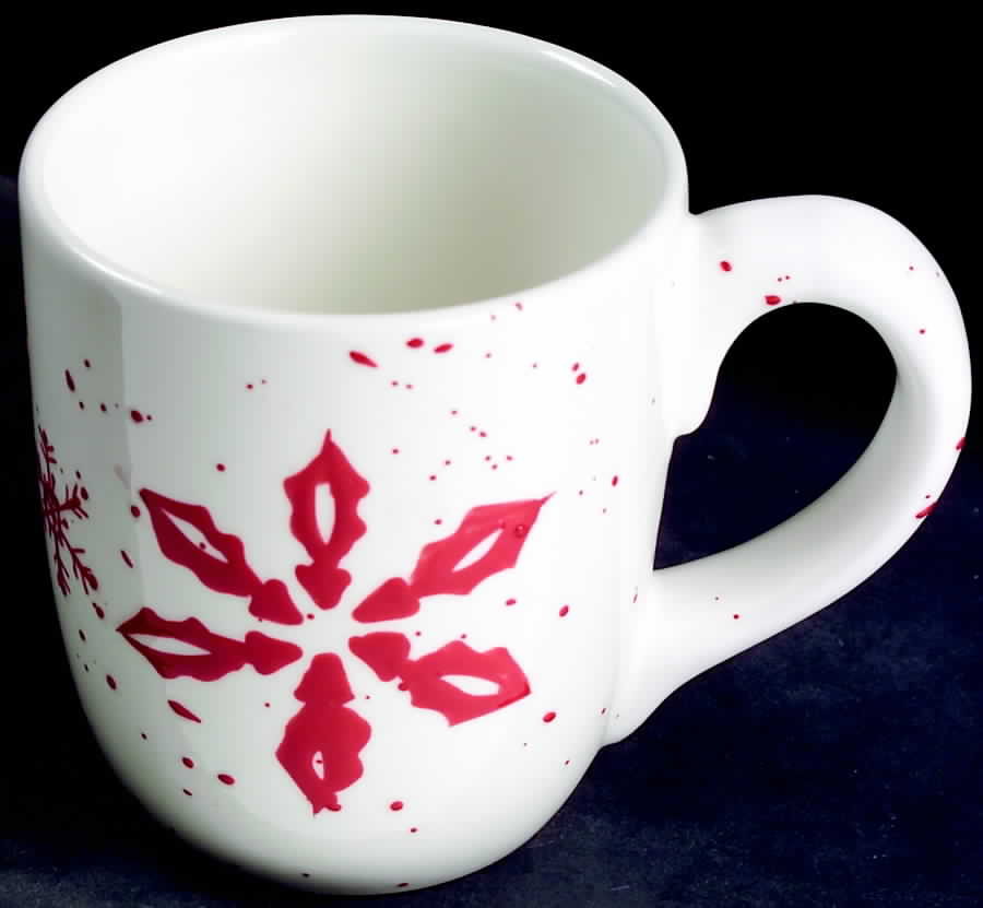 Snowflake (Red Snowflakes) Mug by JCPenney-1