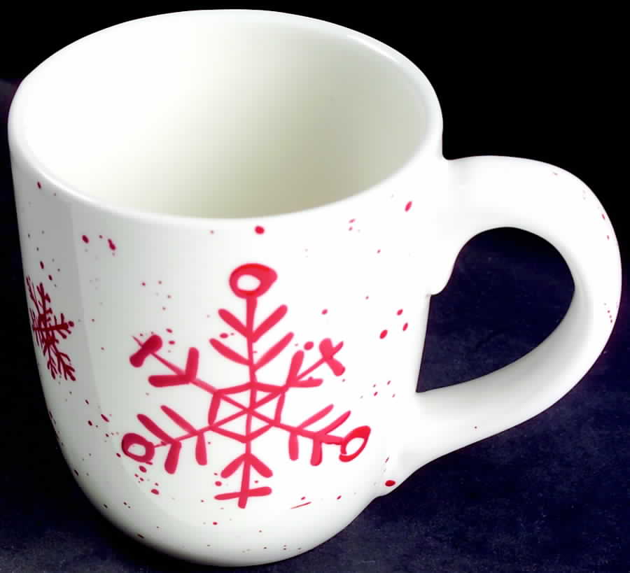 Snowflake (Red Snowflakes) Mug by JCPenney-1