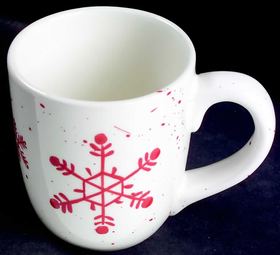 Snowflake (Red Snowflakes) Mug by JCPenney-1