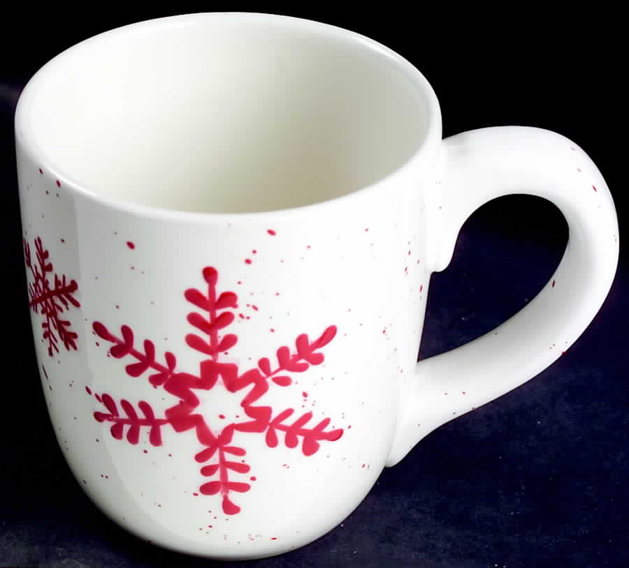 Snowflake (Red Snowflakes) Mug by JCPenney-1