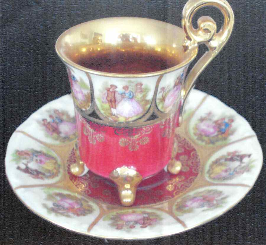 JKW29 Footed Demitasse Cup & Saucer Set by JKW Bavaria-1