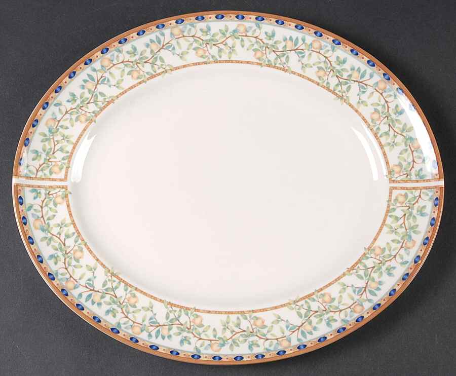 Lemon Tree (Round) 12" Oval Serving Platter by Johnson Brothers-1