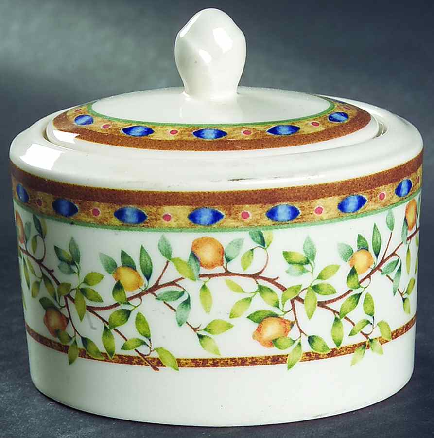 Lemon Tree (Round) Sugar Bowl & Lid by Johnson Brothers-1