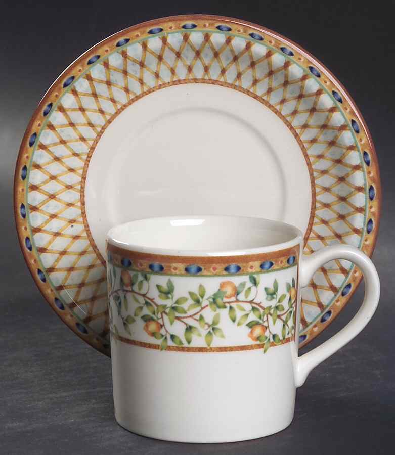 Lemon Tree (Round) Flat Demitasse Cup & Saucer Set by Johnson Brothers-1