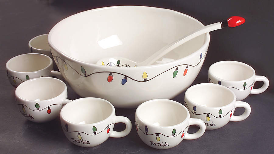 Twinkle Punch Bowl Set-(Punch Bowl,8 Cups,Ladle) by JCPenney-1