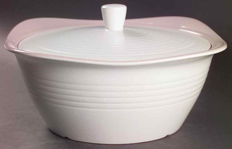 Satin Blush 2 Quart Square Casserole with Ceramic Lid by Johnson Brothers-1