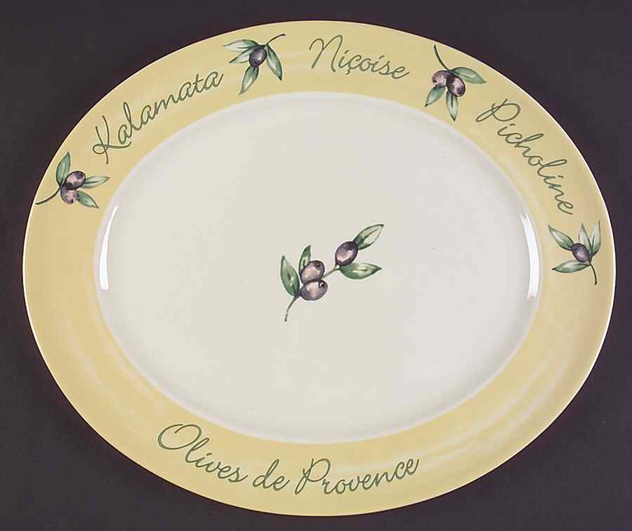 Olives de Provence 13" Oval Serving Platter by Johnson Brothers-1