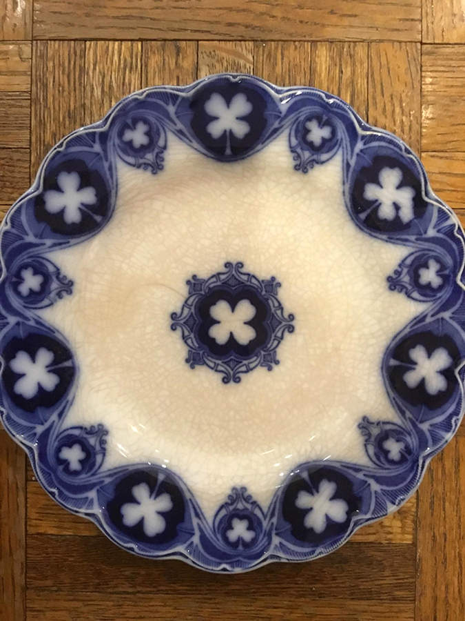 Savoy (Flow Blue, No Gold) Dessert/Pie Plate by Johnson Brothers-1