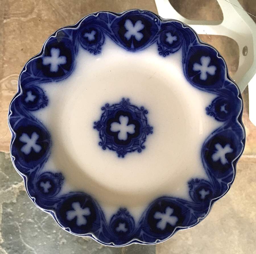 Savoy (Flow Blue, No Gold) Dinner Plate by Johnson Brothers-1