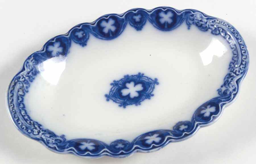 Savoy (Flow Blue, No Gold) Relish by Johnson Brothers-1