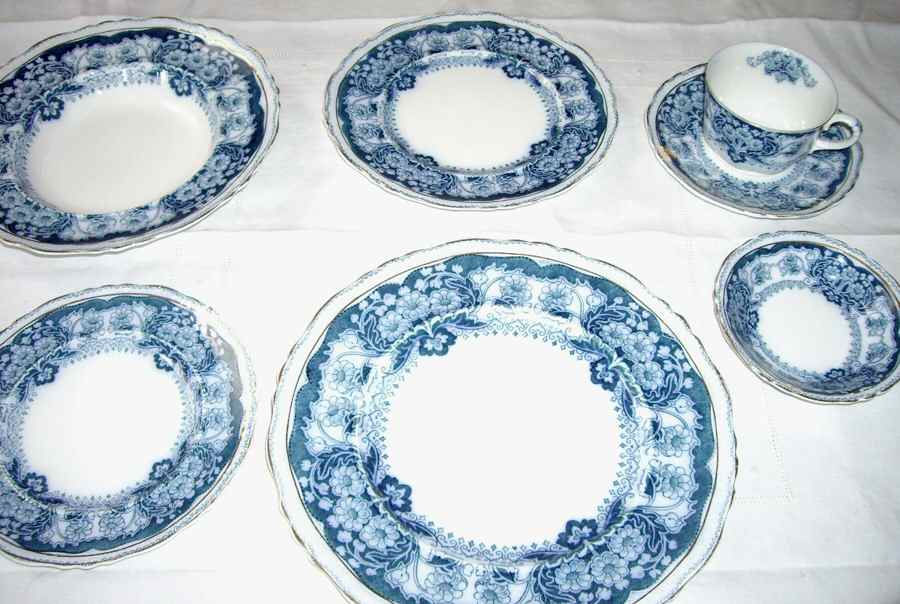 Pekin Blue Green Flat Cup & Saucer Set by Johnson Brothers-1