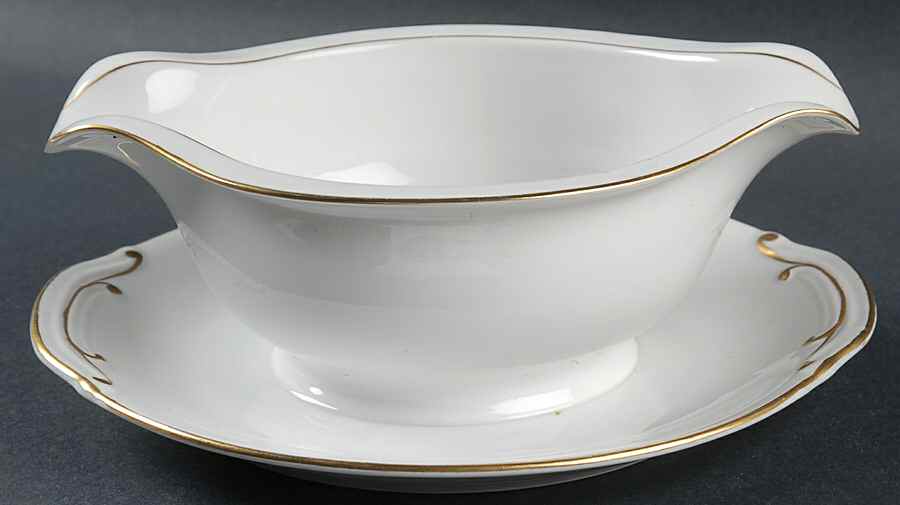 Shelbourne Gravy Boat with Attached Underplate by Japan-1