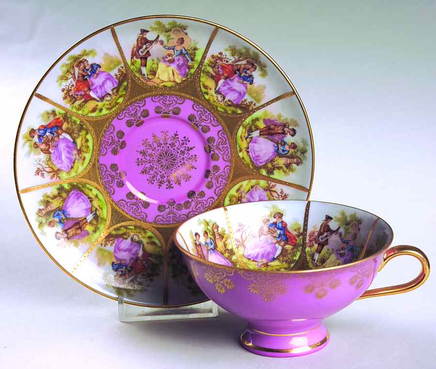 JKW31 Footed Cup & Saucer Set by JKW Bavaria-1