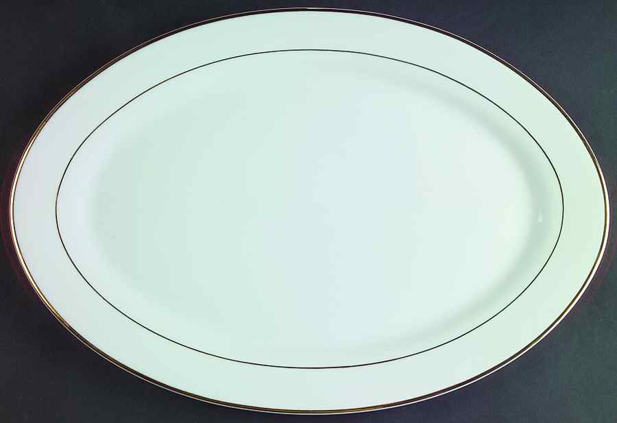 Emily Gold 14" Oval Serving Platter by JCPenney-1