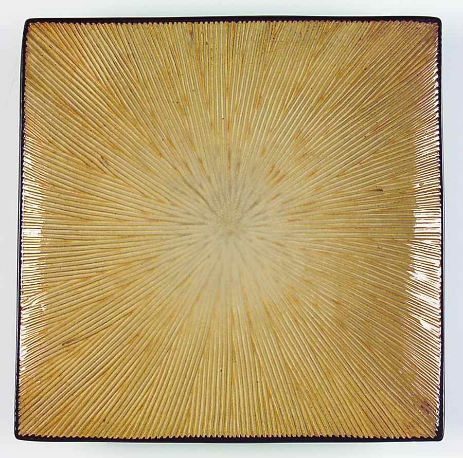 Ventana Light Dark Brown Square Dinner Plate by Joseph Abboud-1