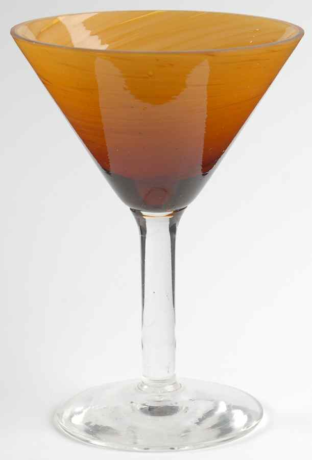 Ventana Light Dark Brown Glassware Martini by Joseph Abboud-1