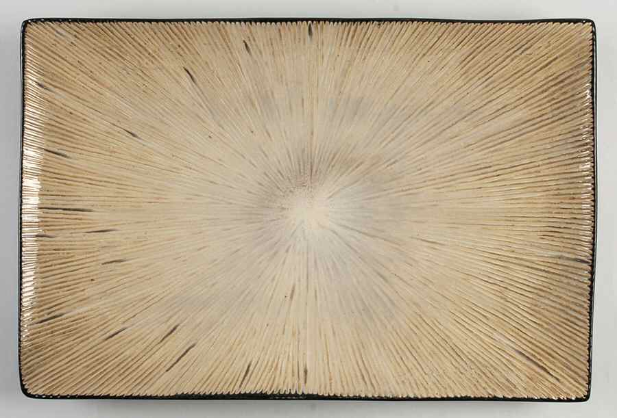 Ventana Light Dark Brown 17" Rectangular Serving Platter by Joseph Abboud-1