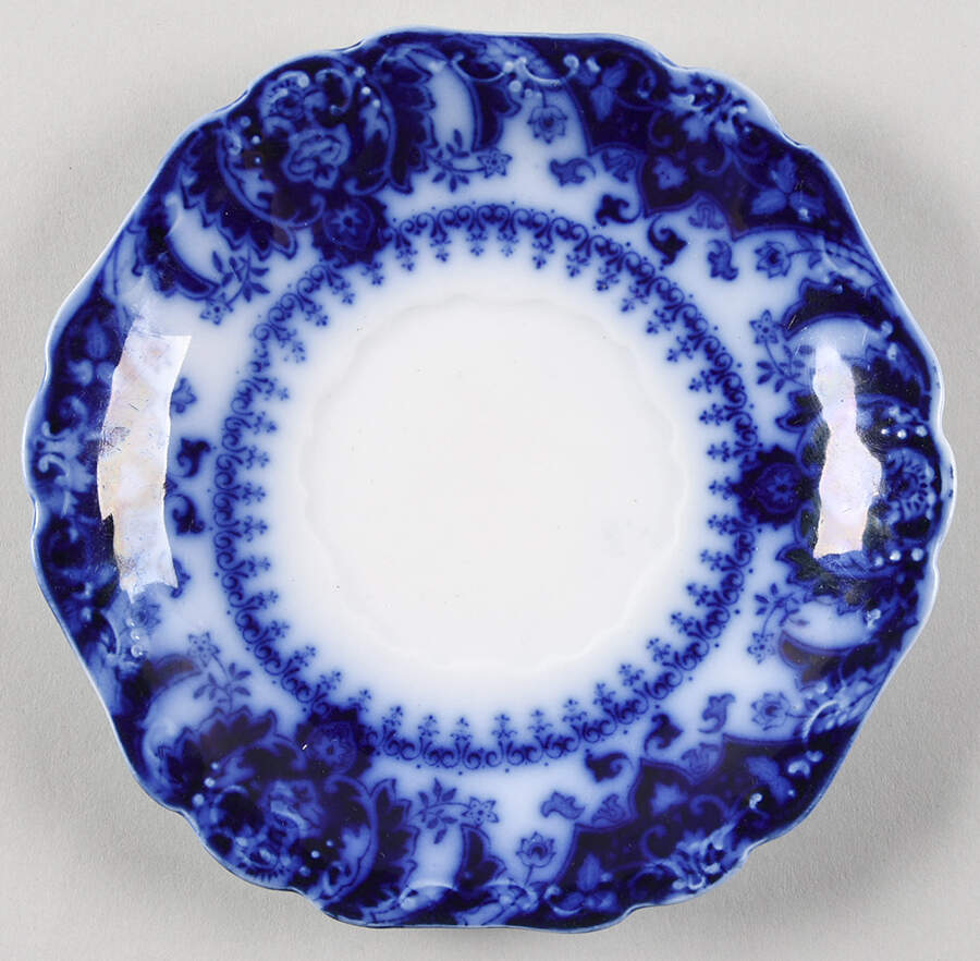 Florida (Flow Blue) Saucer by Johnson Brothers-1