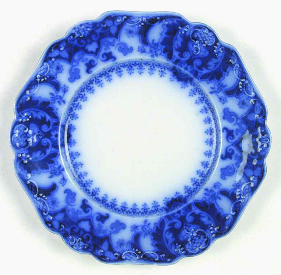 Florida (Flow Blue) Luncheon Plate by Johnson Brothers-1