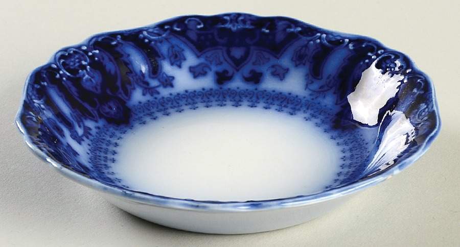 Florida (Flow Blue) Fruit/Dessert (Sauce) Bowl by Johnson Brothers-1