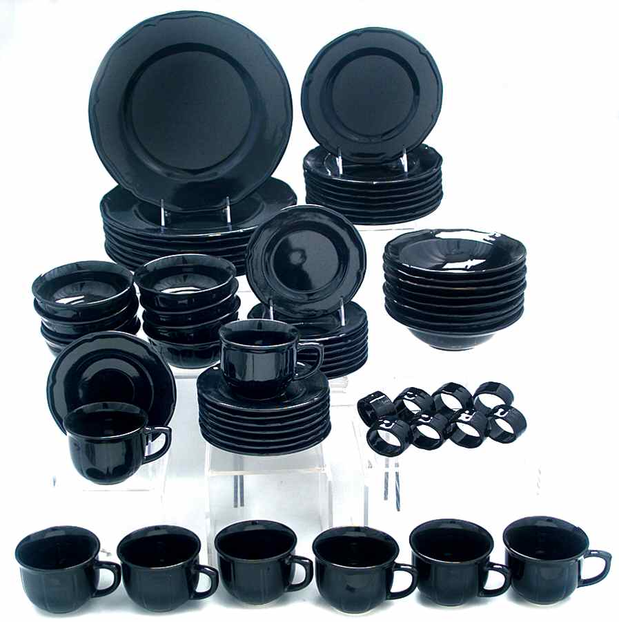 Bistro Cafe Black 64 Piece Set by JCPenney-1
