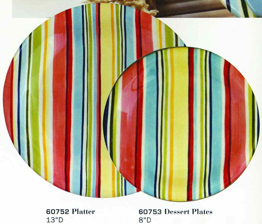 Cabana Stripe Salad/Dessert Plate by Jay Willfred-1