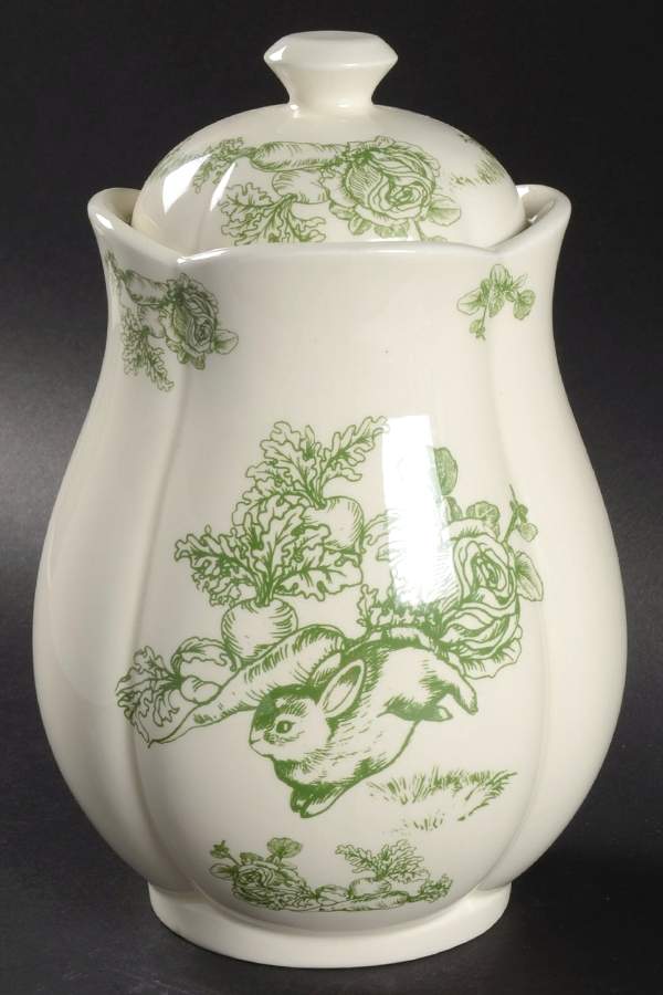 Bunny Toile Medium Canister & Lid by Jay Willfred-1