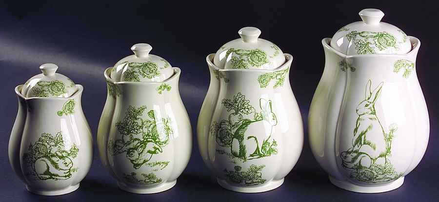Bunny Toile (4 Piece) Canister Set (Box Set) by Jay Willfred-1